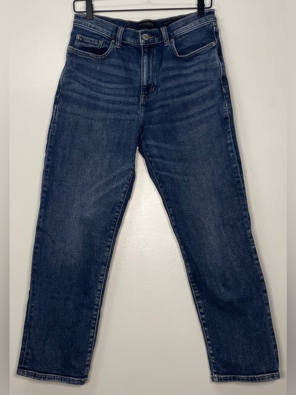 Banana Republic Women’s Slim Straight Jeans in Dark Blue Wash